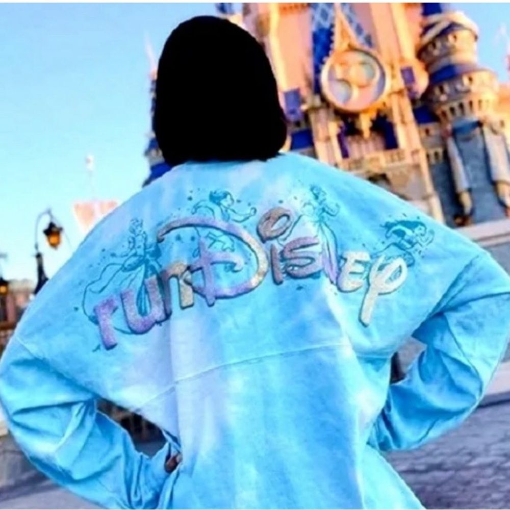 Disney Parks runDisney 2022 Princess Marathon Spirit Jersey Tie Dye Blue